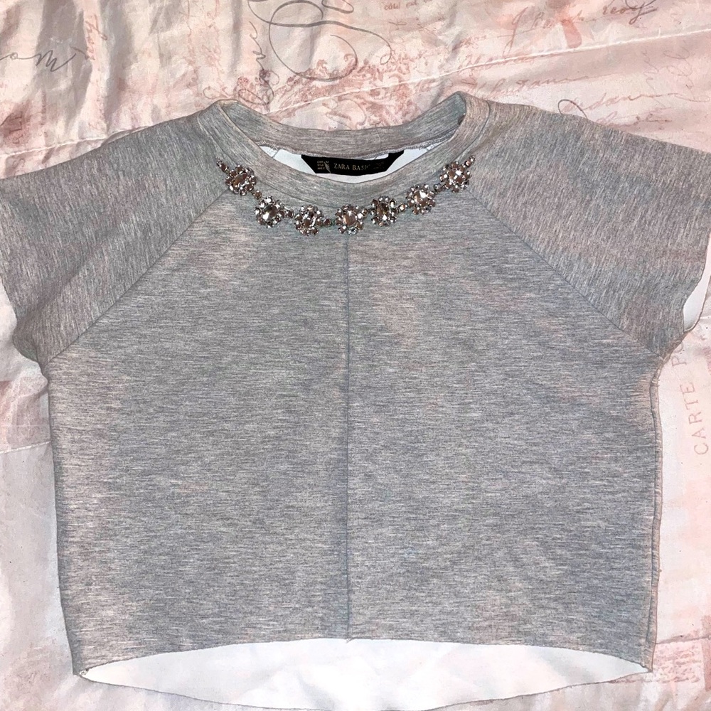 Gray, Zara crop top